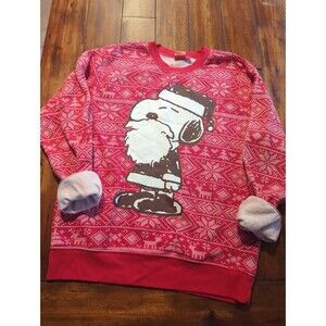 Snoopy ugly Christmas sweater sweatshirt peanuts size large